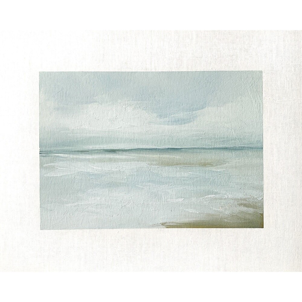 8x10 Original Seascape Oil Painting Ocean Impressionist Coastal Minimal Signed